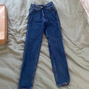 Gap sky high rise dark denim straight jean